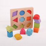 Bigjigs Toys Drevené triedenie Tvary a farby, 2, hračky pre deti