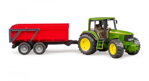 Bruder 2057 Traktor John Deere s vlekom, 2 hračky pre deti