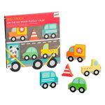 Petitcollage Robustné drevené puzzle Big Truck, 6108 hračky pre deti