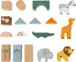Small Foot Drevené stavebné kocky Safari 50 ks, 6218 hračky pre deti