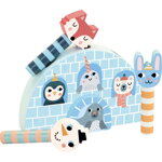Vilac Drevená vystreľovacia hra Zvieratká Iceland, 8798 hračky pre deti