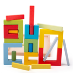 Bigjigs Toys Drevené skladacie tvary, 1 hračky pre deti