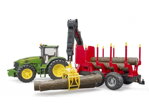 Bruder 3054 Traktor John Deere 7930 s prepravníkom na drevo, 1 hračky pre deti