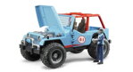 Bruder 2541 Modré auto JEEP s vodičom, 2 hračky pre deti
