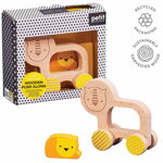 Petitcollage Drevený lev na kolieskach, 1 hračky pre deti