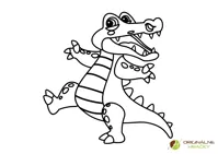 Krokodíl - omaľovanka na vytlačenie