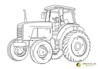 Traktor 2 - omaľovanka na vytlačenie