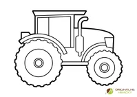 Traktor - omaľovanka na vytlačenie