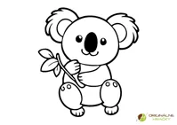 Koala - omaľovanka pre deti
