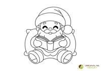 Omaľovánka pre deti Santa Klaus