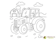 Traktor - omaľovanka pre deti