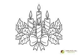 Omaľovánka na vytlačenie Adventný veniec