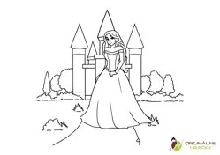 Princezná omaľovánka