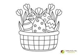 Omaľovánka na vytlačenie Veľká Noc