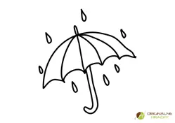 Omaľovánka pre deti Dáždnik