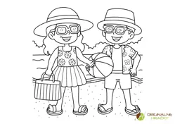 Omaľovánka pre deti Deti v lete