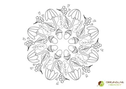 Omaľovánka pre deti Jeseň mandala