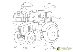 Traktor omaľovánka