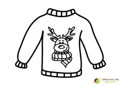 Omaľovánka pre deti Vianočný sveter