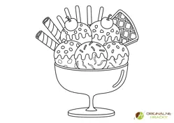 Omaľovánka pre deti Zmrzlina