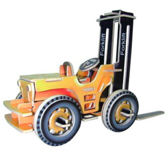 Woodcraft Drevené 3D puzzle Vysokozdvižný vozík farebný PC024