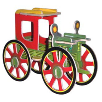 Woodcraft Drevené 3D puzzle Rolling Automobile farebný PC004