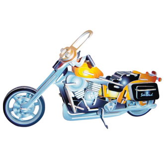 Woodcraft Drevené 3D puzzle Motorka Harley-Davidson II farebná PC020