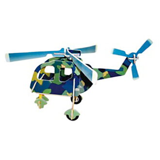 Woodcraft Drevené 3D puzzle Vrtuľník farebný 1 PC001