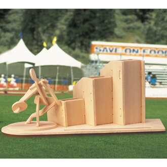 Woodcraft Drevené 3D puzzle stojan na perá Hod diskom S023
