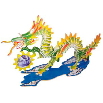 Woodcraft Drevené 3D puzzle Drak farebný TCC06
