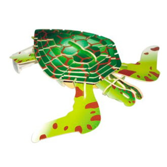 Woodcraft Drevené 3D puzzle Korytnačka farebná EC009