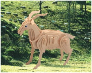 Woodcraft Drevené 3D puzzle Koza M008