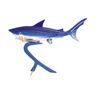 Woodcraft Drevené 3D puzzle Žralok farebný EC001