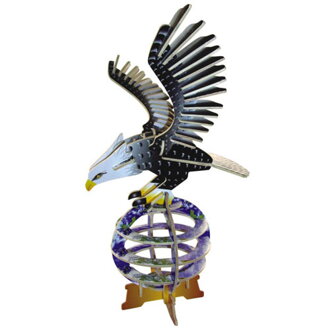 Woodcraft Drevené 3D puzzle Orol farebný EC008
