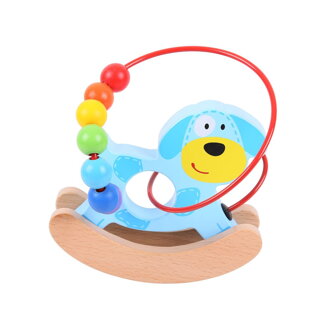Bigjigs Toys Motorický labyrint na hojdačke - Psík