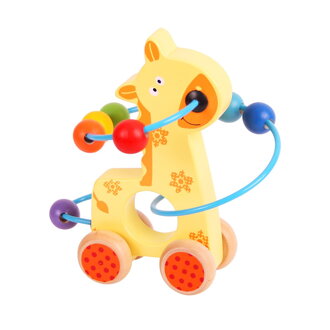 Bigjigs Toys Motorický labyrint na kolieskach - Žirafa