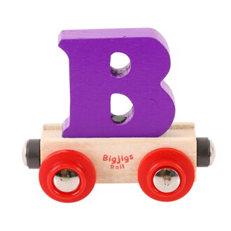 Bigjigs Rail Drevené vláčiky - Vagónik Písmeno B