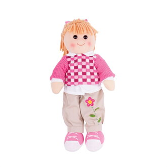 Bigjigs Toys Látková bábika Melanie - 38 cm