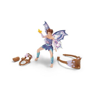 Schleich figúrka - Bayala elfský jazdecký set a víla Limeya