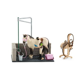 Schleich Umývací kút pre kone s príslušenstvom