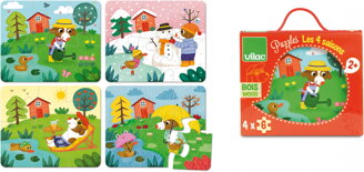 Vilac Drevené puzzle 4 ročné obdobia
