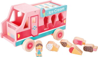 Small Foot Drevený vkladací zmrzlinový voz