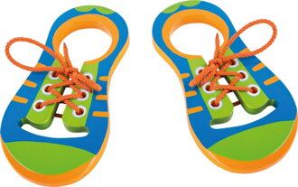 Small Foot Hra Zaviaž si šnúrku - Pár topánok