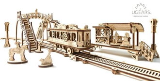 Ugears 3D mechanické puzzle - Električková linka 284 ks