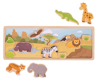 Bigjigs Toys Magnetická doska Safari