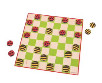 Bigjigs Toys Hra Dáma Lienky a včielky