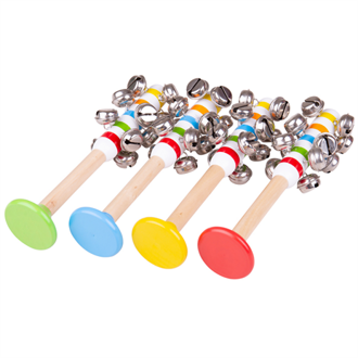 Bigjigs Toys Rolničky dúhované 1 ks