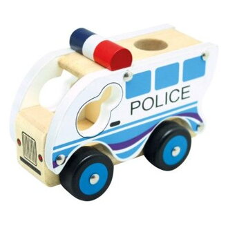 Bino Drevené auto Polícia