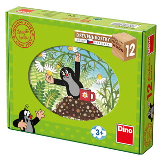 Dino Drevené obrázkové kocky - Krtko a priatelia 12 ks