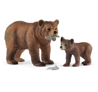 Schleich Medvedica Grizzly s mláďaťom